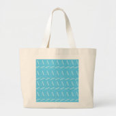 Monogram Initiaal letter A, Aqua blauw Grote Tote Bag (Voorkant)