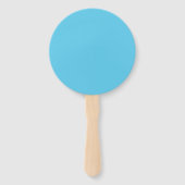 Monogram Initiaal letter A, Aqua blauw Handwaaier (Achterkant)