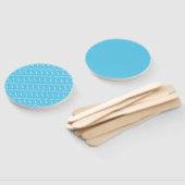 Monogram Initiaal letter A, Aqua blauw Handwaaier (Niet-gemonteerd)