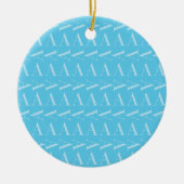 Monogram Initiaal letter A, Aqua blauw Keramisch Ornament (Voorkant)