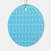 Monogram Initiaal letter A, Aqua blauw Keramisch Ornament (Links)
