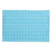 Monogram Initiaal letter A, Aqua blauw Kussensloop (Achterkant)