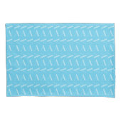 Monogram Initiaal letter A, Aqua blauw Kussensloop (Voorkant)