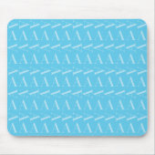 Monogram Initiaal letter A, Aqua blauw Muismat (Voorkant)