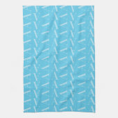 Monogram Initiaal letter A, Aqua blauw Theedoek (Verticaal)
