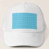 Monogram Initiaal letter A, Aqua blauw Trucker Pet (Voorkant)