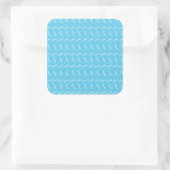 Monogram Initiaal letter A, Aqua blauw Vierkante Sticker (Tas)