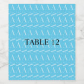 Monogram Initiaal letter A, Aqua blauw Wijn Etiket (Enkel label)