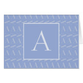 Monogram Initiaal Letter A, Blue (Voorkant Horizontaal)