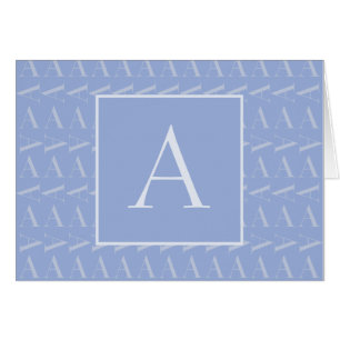 Monogram Initiaal Letter A, Blue