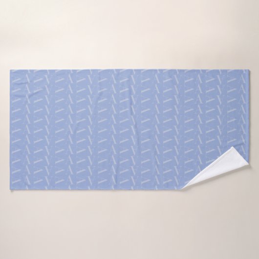Monogram Initiaal Letter A, Blue Badhanddoek (Badhanddoek)