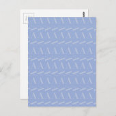 Monogram Initiaal Letter A, Blue Briefkaart (Voorkant / Achterkant)