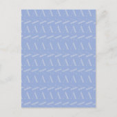 Monogram Initiaal Letter A, Blue Briefkaart (Voorkant)