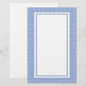 Monogram Initiaal Letter A, Blue Briefpapier (Voorkant / Achterkant)