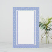 Monogram Initiaal Letter A, Blue Briefpapier (Staand voorkant)
