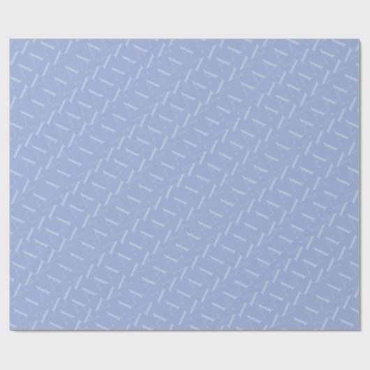 Monogram Initiaal Letter A, Blue Cadeaupapier (Vlak)