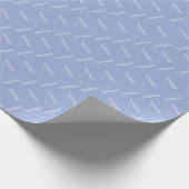 Monogram Initiaal Letter A, Blue Cadeaupapier (Hoek)