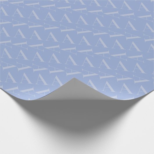 Monogram Initiaal Letter A, Blue Cadeaupapier (Hoek)