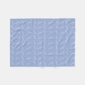 Monogram Initiaal Letter A, Blue Fleece Deken (Voorkant (Horizontaal))