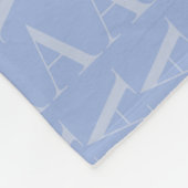 Monogram Initiaal Letter A, Blue Fleece Deken (Hoek)