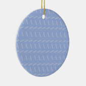 Monogram Initiaal Letter A, Blue Keramisch Ornament (Rechts)