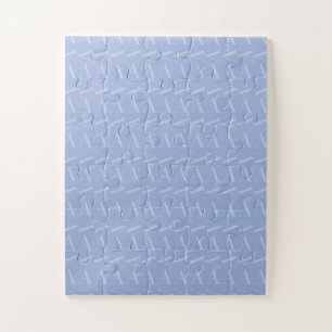 Monogram Initiaal Letter A, Blue Legpuzzel