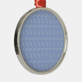 Monogram Initiaal Letter A, Blue Metalen Ornament (Rechts)