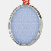 Monogram Initiaal Letter A, Blue Metalen Ornament (Links)