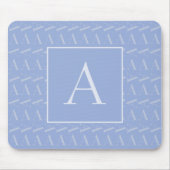 Monogram Initiaal Letter A, Blue Muismat (Voorkant)