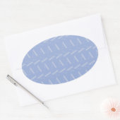 Monogram Initiaal Letter A, Blue Ovale Sticker (Envelop)