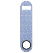 Monogram Initiaal Letter A, Blue Speed Flessenopener (Achterkant)