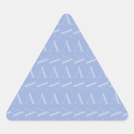 Monogram Initiaal Letter A, Blue Sticker (Voorkant)