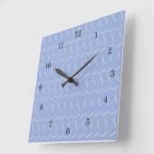 Monogram Initiaal Letter A, Blue Vierkante Klok (Hoek)