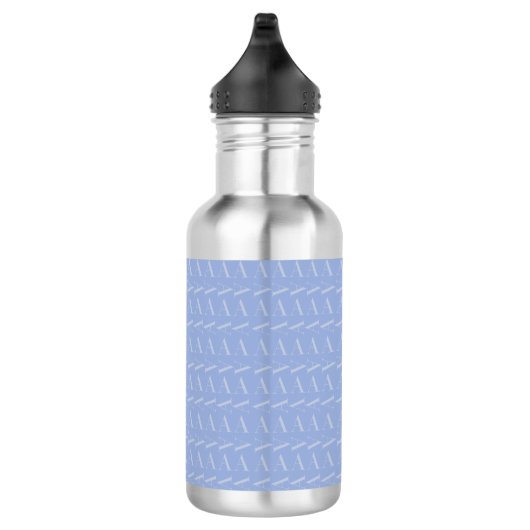 Monogram Initiaal Letter A, Blue Waterfles (Rechts)
