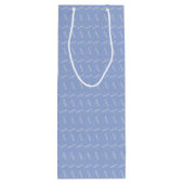 Monogram Initiaal Letter A, Blue Wijn Cadeautas (Achterkant)