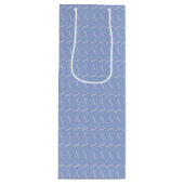 Monogram Initiaal Letter A, Blue Wijn Cadeautas (Voorkant)