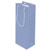 Monogram Initiaal Letter A, Blue Wijn Cadeautas (Voorkant Gekanteld)