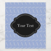 Monogram Initiaal Letter A, Blue Wijn Etiket (Enkel label)
