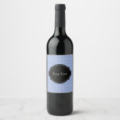 Monogram Initiaal Letter A, Blue Wijn Etiket (Voorkant)