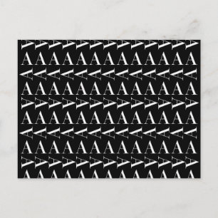 Monogram Initiaal letter A Briefkaart