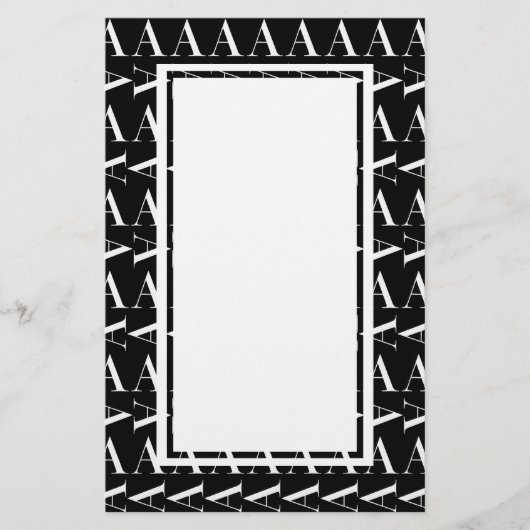 Monogram Initiaal letter A Briefpapier (Voorkant)