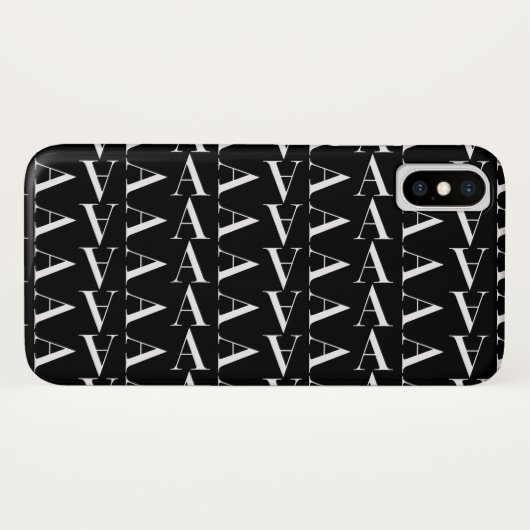 Monogram Initiaal letter A Case-Mate iPhone Case (Achterkant (horizontaal))