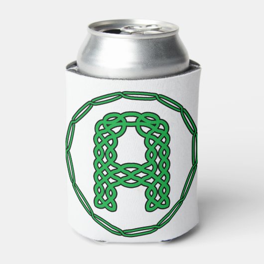 Monogram Initiaal letter A in Keltische stijl Blikjeskoeler (Blikje Voorkant)