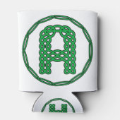 Monogram Initiaal letter A in Keltische stijl Blikjeskoeler (Achterkant)