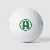 Monogram Initiaal letter A in Keltische stijl Golfballen (Voorkant)