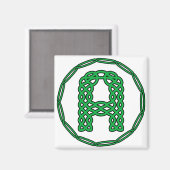 Monogram Initiaal letter A in Keltische stijl Magneet (Voorkant / Achterkant)