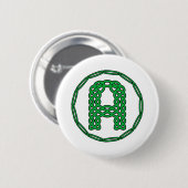 Monogram Initiaal letter A in Keltische stijl Ronde Button 5,7 Cm (Voorkant /achterkant)
