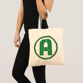 Monogram Initiaal letter A in Keltische stijl Tote Bag (Voorkant (product))