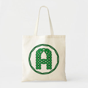 Monogram Initiaal letter A in Keltische stijl Tote Bag