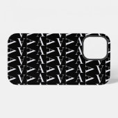 Monogram Initiaal Letter A iPhone Hoesje (Achterkant horizontaal)